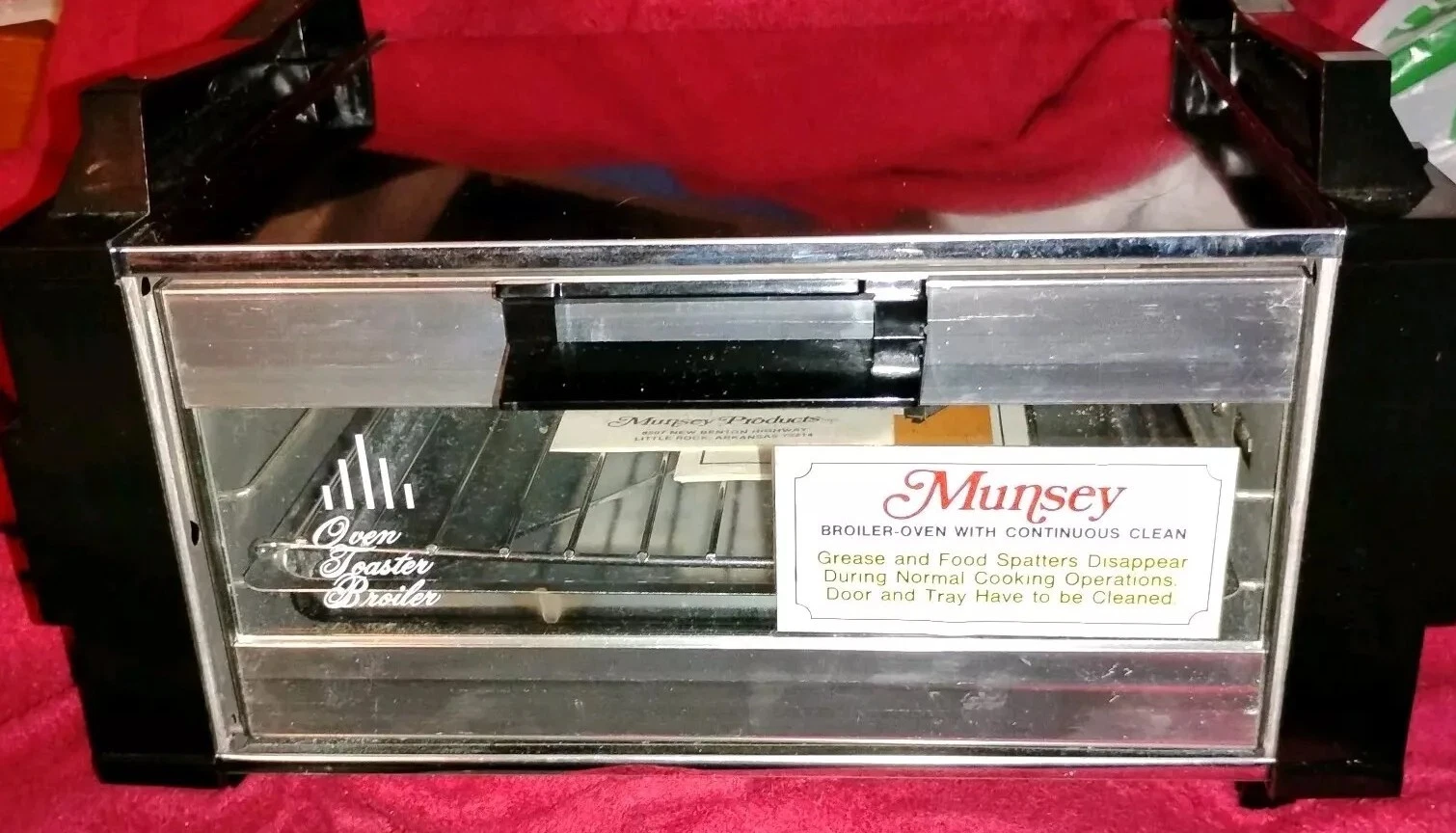Vntg Munsey Toaster Oven Chrome Baker Broiler Mdl 7602 DLX Flip-over Home/RV EUC
