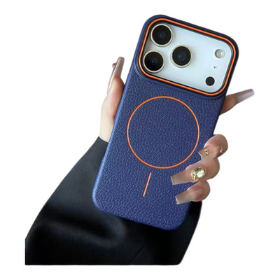 Luxus Leder MagSafe Case für iPhone 17 16 15 14 13 12 Pro Max Hülle