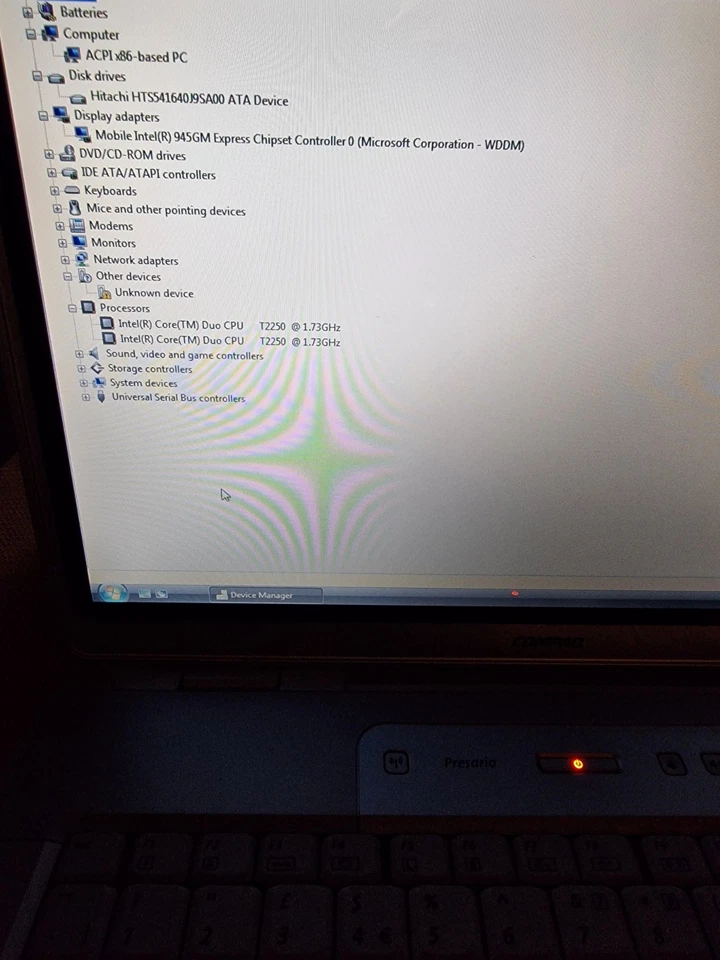 Compaq Presario C500 ICDuo T2250 1.73GHz Win Visa Working But Need Battery Read - Image 3 of 4