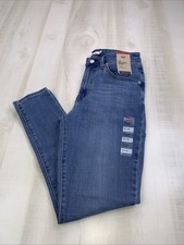 Levi  s 721 High Rise Skinny Medium Was Stretch Denim Jeans Womens 30x28 NWT