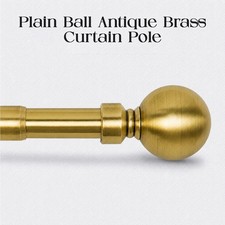 Extendable Eyelet Metal Curtain Pole 28mm Rail With Finials Rings Rod Fittings