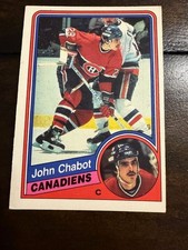 1984-85 John Chabot O-Pee-Chee hockey card #258 - Montreal Canadiens