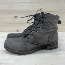 Taos Boot Camp Boots Womens 8 8.5 39 Brown Suede Leather Lace-Up Zip