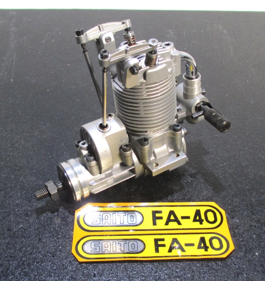 SAITO FA-40 6.58cc open rocker 4-stroke glow engine Not started brand new f/s - Image 2 of 4