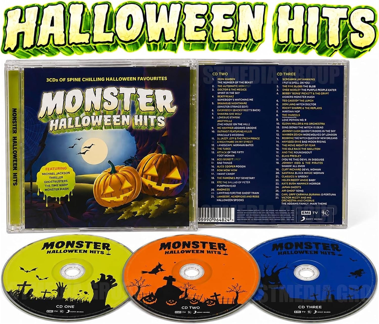 Various Artists - Monster Halloween Hits 3 CD Set - NEW