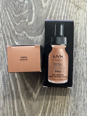 2Pack  NYX Professional Makeup Total Control Pro Drop Foundation TCDF16 Mahogany