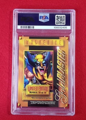 1995 MARVEL METAL LIMITED EDITION 18 OF 18 GOLD BLASTER WOLVERINE
