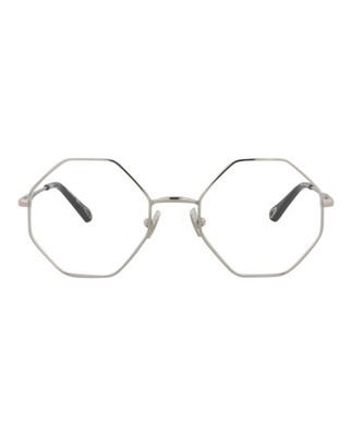 Chloé Womens Square/Rectangle Silver Silver Transparent Fashion Designer Eyewear