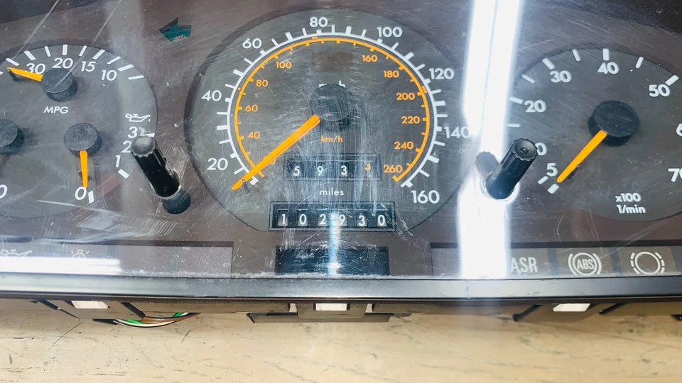 92-95 Mercedes W140 400SE S500 500SEL 103K Cuadro Velocímetro Instrumento Medidor Foto 2 de 4