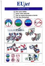 Safety Card / EUjet (Ireland) / Fokker 100 / 2003 [EUY-SC-REV 1]