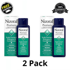  2 Pack Nizoral Scalp Psoriasis Shampoo  Conditioner, All Hair Types, 11 oz