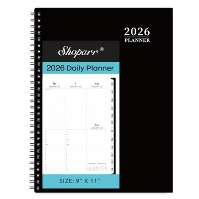 SHOPARR 2026 Daily Planner - 2026 Appointment Book, Dotted Notebook, JAN. 2026-DEC. 2026