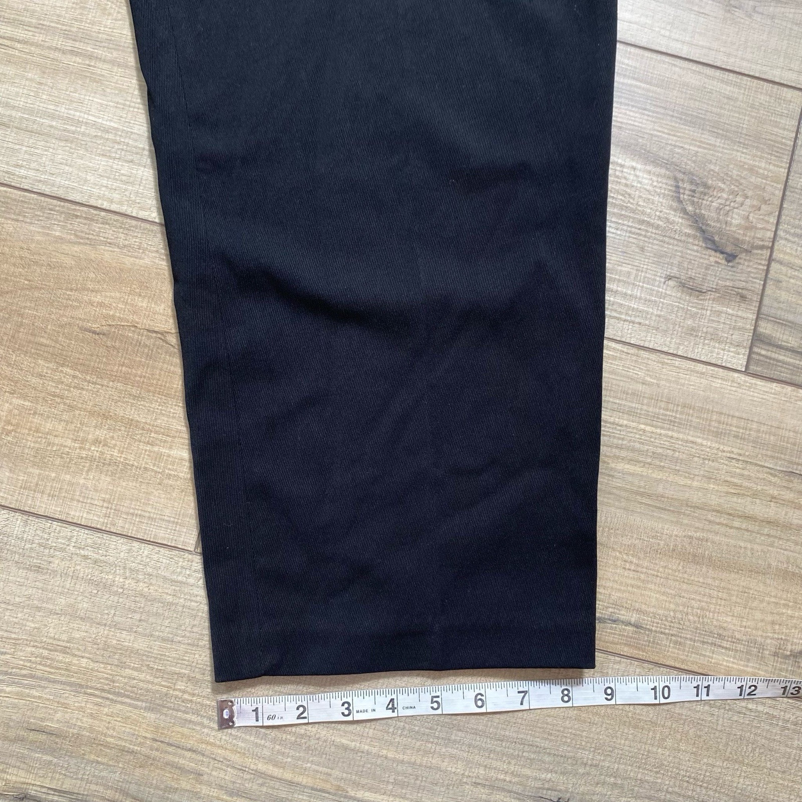 Club Monaco Women's Self Buckle Wool Blend Pants Size 12 Black