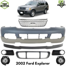 Front Bumper Cover Primed Textured Grille Assembly For 2002 Ford Explorer