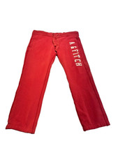 VTG Y2K Abercrombie Fitch Sweat Pants Men's S Wide Straight Leg Baggy Fit Logo