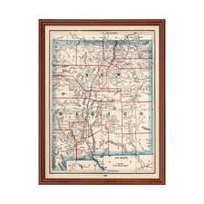 Old Map of New Mexico 1893 - Vintage New Mexico Art