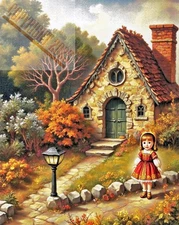 NEW GLOSSY ART PRINT, "HOBBIT HUT", 8 X 10 WITH EMAILED DIGITAL FILE