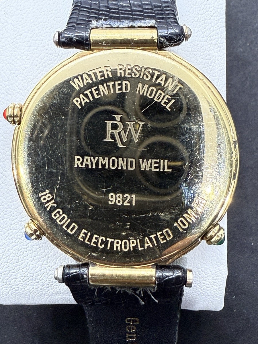 Vintage Raymond Weil 9821 18k Gold Plated - 3 Time Zones Wrist