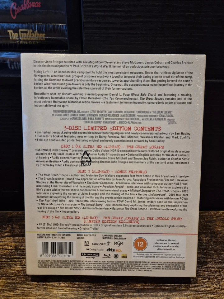 The Great Escape 4k Blu-Ray Box Set Limited Edition NEW - Image 3 of 4