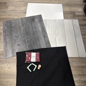 Authentic 3x REPLICA SURFACES. Gray wood, White wood and White Glossy