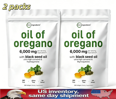 #ad #ad 2 bags 2 in 1 Oil of Oregano amp; Black Seed Softgels Count with Carvacrol $15.99