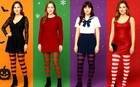 Womens Stripe Tights -Stripy -S-  M- L- XL - Fancy Dress Halloween Book Week
