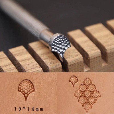 Dragon Scale Shell Pattern Leather Stamp Serpentin Carving Punch Steel Tools