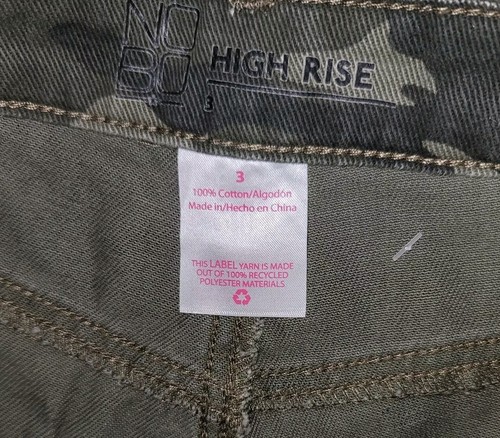 No Boundaries Juniors Sz 3 High Rise Ripstop Camo Cut-off Shorts Tacticool Retro - Picture 7 of 7