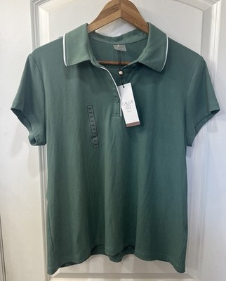 Calia Women's Golf Sleeveless Polo Shirt 2XL Green Collared Athleisure Active