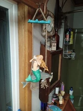 Hanging Mermaid Riding A Dolphin Figurine. "Under The Sun"  2004