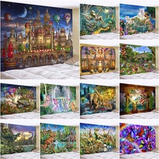 Large Dinosaur Wall Hanging Fairy Tiger Dolphin Tapestry Throw Bedroom Wall Art