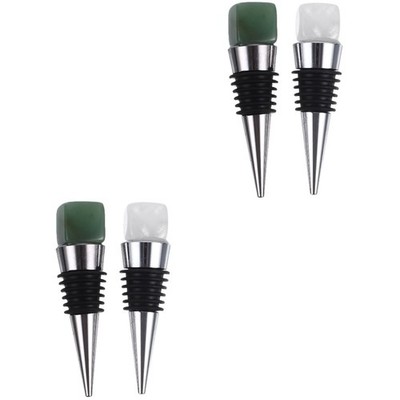 4 PCs Weinflaschenstopper mit Crystal Decor Weinflasche Plug Party