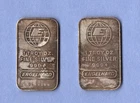 2 x Engelhard Silver Bars ~ .999 Pure Silver ~ Vintage 1981 ~ Serial Numbered
