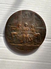 RARE 1909 ROBERT FULTON HENRY HUDSON RIVER DISCOVERY CELEBRATION MEDAL AE