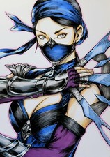 Kitana,Mortal Kombat,fan art,drawing,markers,comics,manga,painting