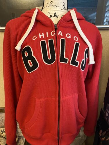 Vintage Chicago Bulls NBA 4 Her Waffel & gefütterte Jacke rot G-III Carl Banks Gr. XL - Bild 1 von 5