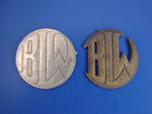 1940'S Baldwin Locomotive Works 1" metal Logos Railway Train Philadelphia PA - Picture 7 of 8