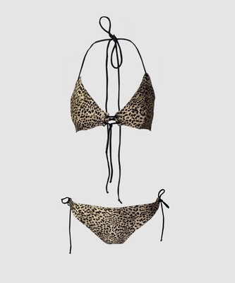 Roberto Cavalli Cheetah Print Bikini Y2K Vintage 00 s