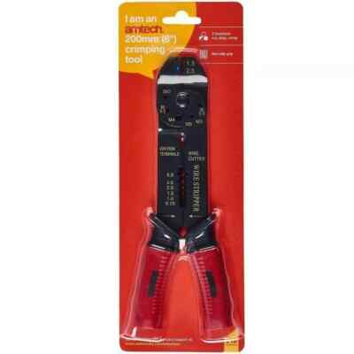 8 Zoll ROTE CRIMPZANGE Kabelschneider Abisolierer Elektrischer Draht Crimp Handwerkzeug