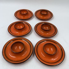 Fürstenberg 6 Eierbecher orange F / 677 Design von Sundermann Retro, Top Zustand