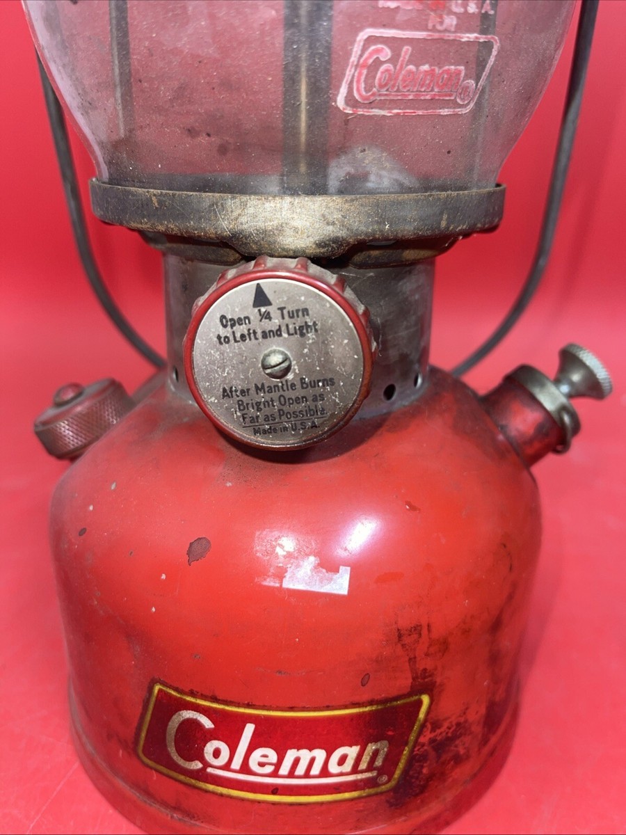 Vintage Red Coleman Model 200A Black Band Lantern | eBay