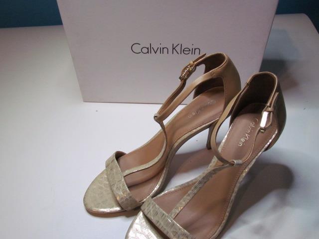 calvin klein t strap heels