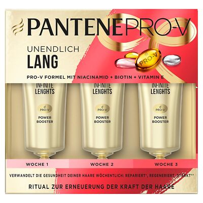 Pantene Pro-V Power Booster Haarpflege Ampullen Unendlich Lang 3 x 15 ml