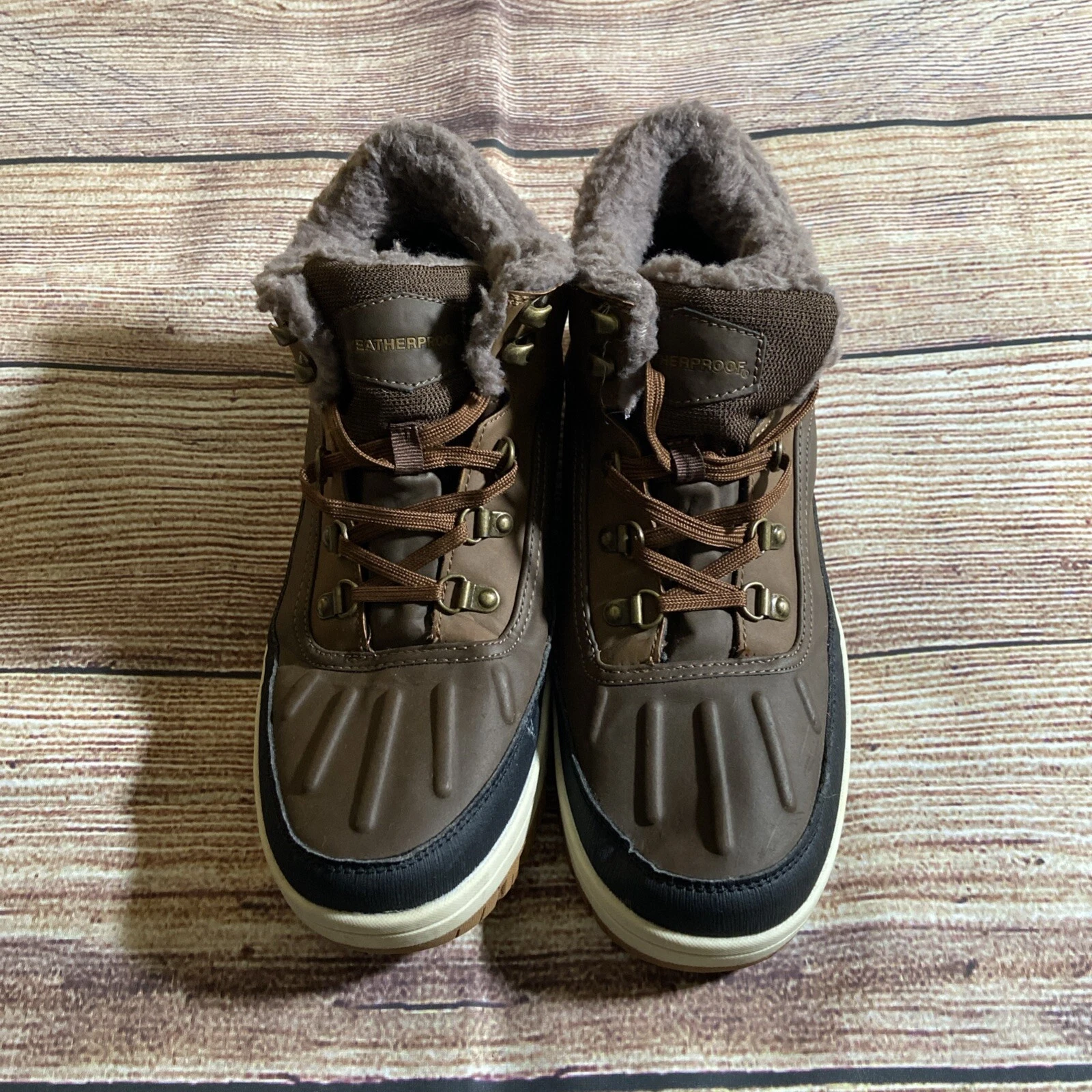 Weatherproof Mens Slope Lace-Up Sneaker Boot Brown Size 11