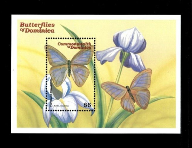 VINTAGE CLASSICS Dominica 2000- Butterflies- Souvenir Stamp Sheet Scott 2199 MNH