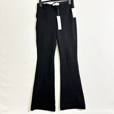 NWT $69.50 Anne Klein Pull On Flare Ponte Pants Black Size 4