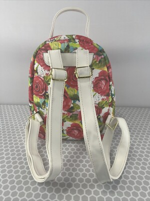 JUICY COUTURE Pretty Rose Rosie Floral Pink MINI Backpack Bag Front pouch Y2K JUICY COUTURE Rose Rosie Floral Pink Mini Backpack Bag  main image 4