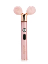 Face Massager Electric Real Quarts Stone Roller 3D R,  Rose