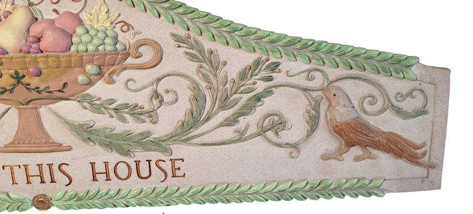 Placa de pared decorativa y soporte grande cocina toscana bendice esta casa Foto 3 de 4