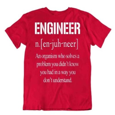 Ingenieur T-Shirt Herren Lustige Produzent Hemden Retro T-Shirt